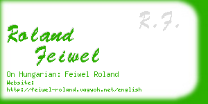 roland feiwel business card